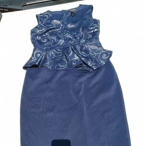 Navy Blue Fit And Flare Dress Size 6y enFocus studios